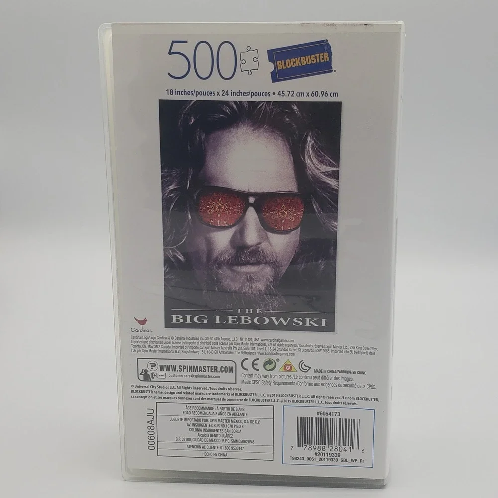 Cardinal Games‎ Blockbuster 500 Piece The Big Lebowski Jigsaw Puzzle 18 x 24
